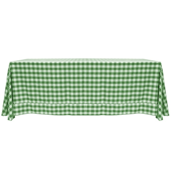 Ultimate Textile 90 x 156-Inch Rectangular Polyester Checkered Tablecloth with Rounded Corners