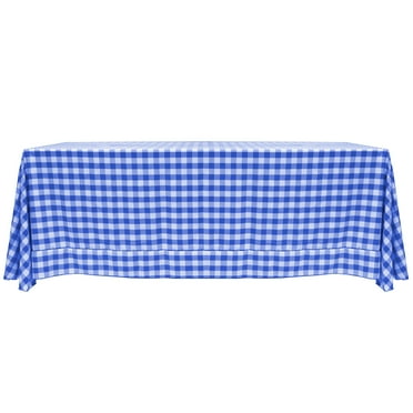 Ultimate Textile 90 x 156-Inch Rectangular Polyester Checkered Tablecloth with Rounded Corners