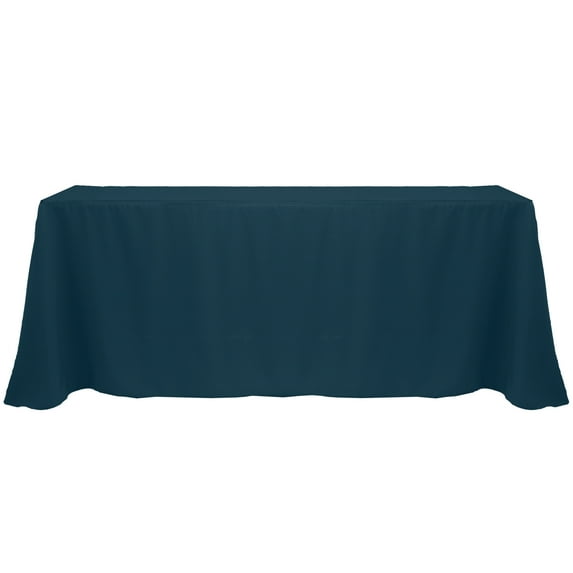 Ultimate Textile 90 x 156-Inch Rectangular Polyester Linen Tablecloth Lagoon Blue