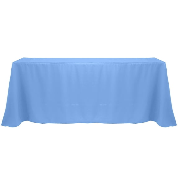 Ultimate Textile 90 x 156-Inch Rectangular Polyester Linen Tablecloth Light Baby Blue