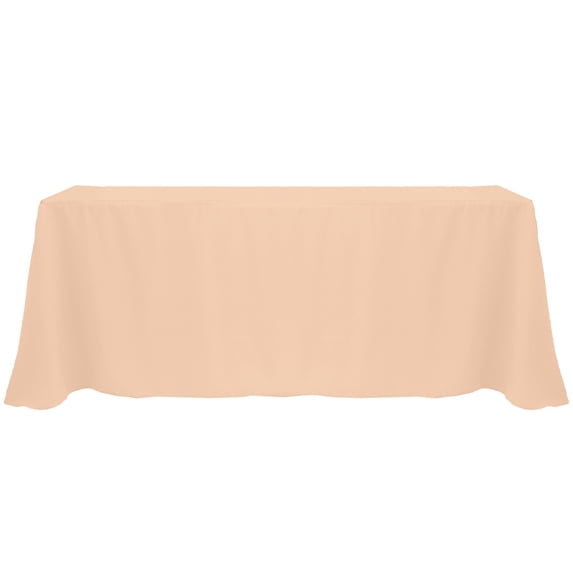 Ultimate Textile 90 x 156-Inch Rectangular Polyester Linen Tablecloth Peach