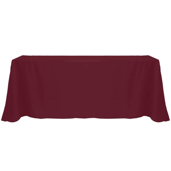 Ultimate Textile 90 x 156-Inch Rectangular Polyester Linen Tablecloth Ruby Red