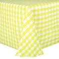 thumbnail image 1 of Ultimate Textile 90 x 90-Inch Square Polyester Checkered Tablecloth Lemon and White, 1 of 3