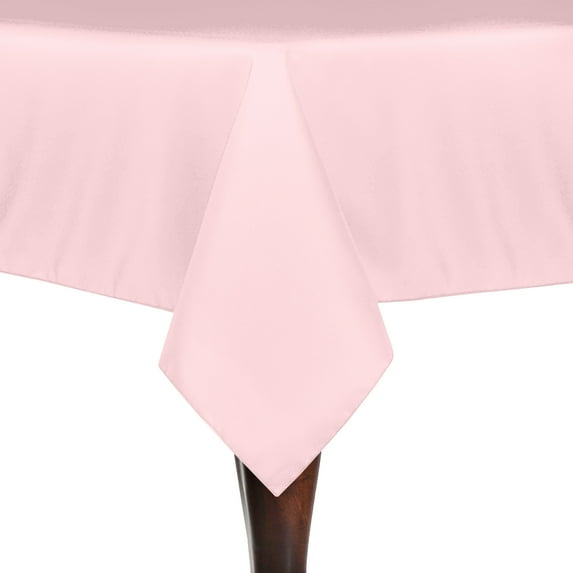 Ultimate Textile 90 x 90-Inch Square Polyester Linen Tablecloth Blush Ice Pink