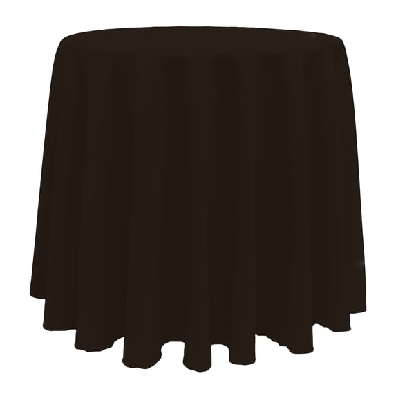 Ultimate Textile 96-Inch Round Polyester Linen Tablecloth Espresso Dark Brown