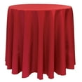 thumbnail image 1 of Ultimate Textile 96-Inch Round Polyester Linen Tablecloth Holiday Red, 1 of 4