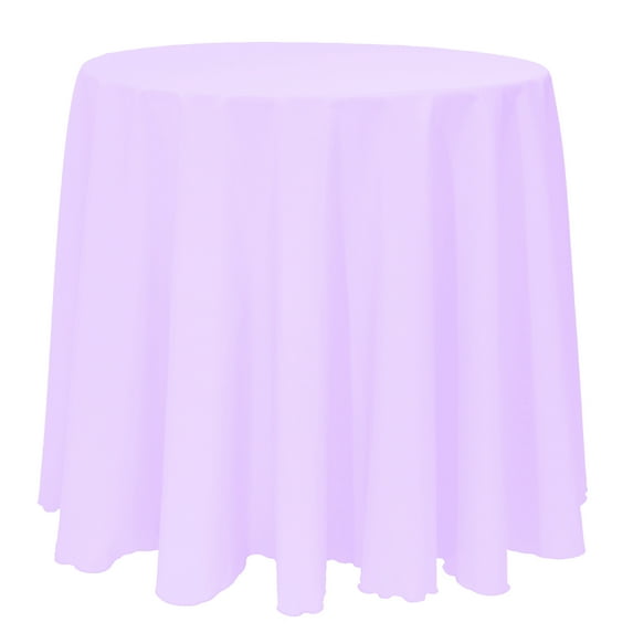 Ultimate Textile 96-Inch Round Polyester Linen Tablecloth Lilac Light Purple