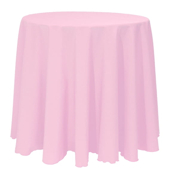 Ultimate Textile 96-Inch Round Polyester Linen Tablecloth Pink Balloon