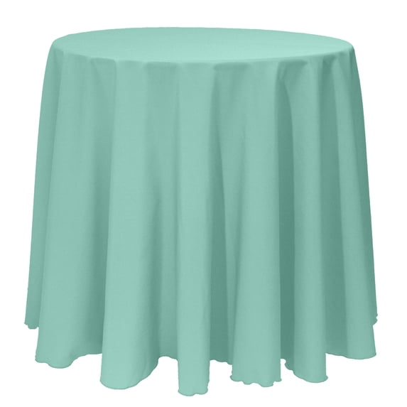 Ultimate Textile 96-Inch Round Polyester Linen Tablecloth Seamist Light Green