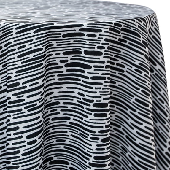 Ultimate Textile Ash 120-Inch Round Patterned Tablecloth