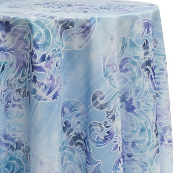 Ultimate Textile Batika 96-Inch Round Patterned Tablecloth