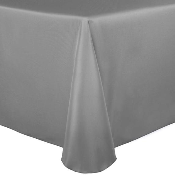 Ultimate Textile Bridal Satin 108 x 132-Inch Oval Tablecloth
