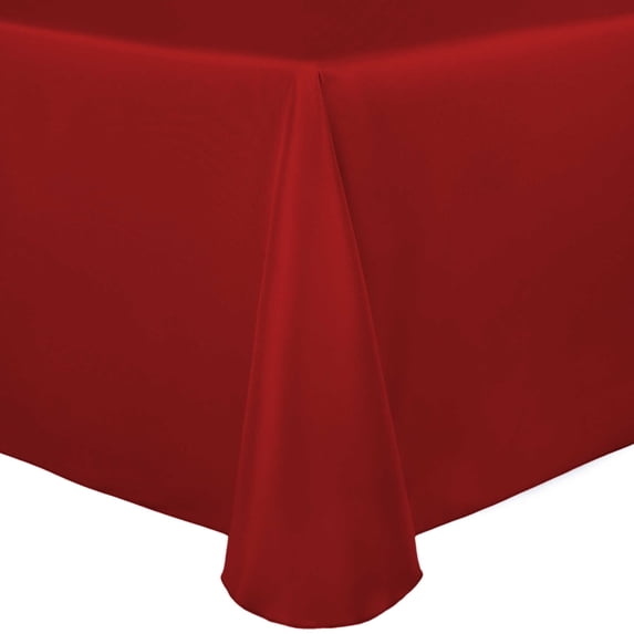 Ultimate Textile Bridal Satin 108 x 132-Inch Oval Tablecloth