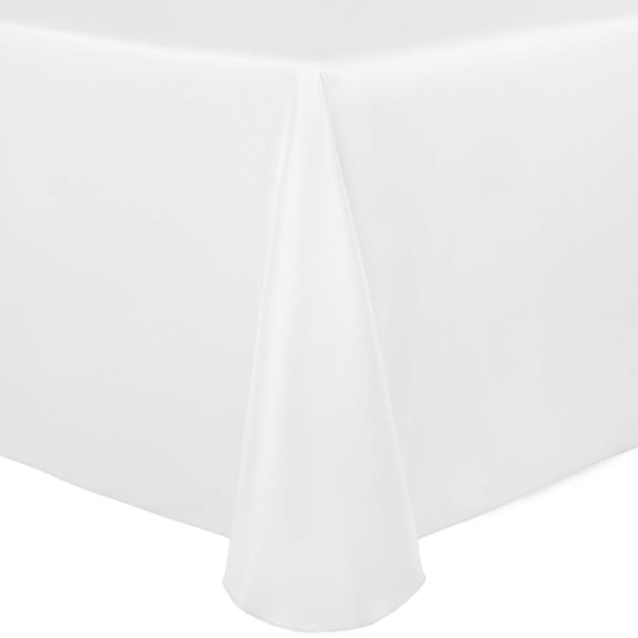 Ultimate Textile Bridal Satin 108 x 156-Inch Oval Tablecloth