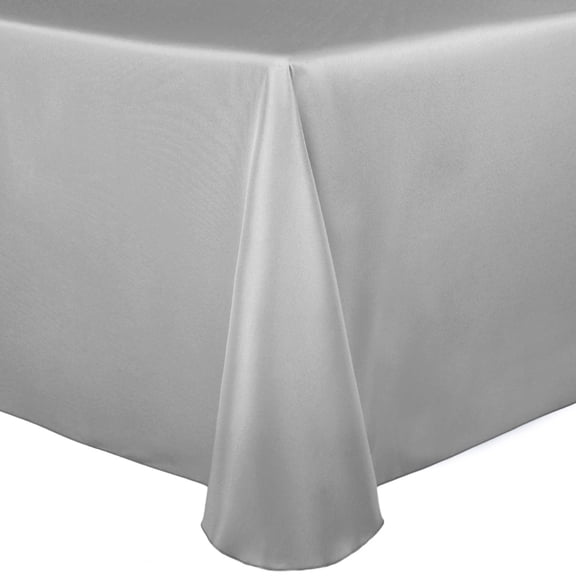 Ultimate Textile Bridal Satin 54 x 120-Inch Oval Tablecloth
