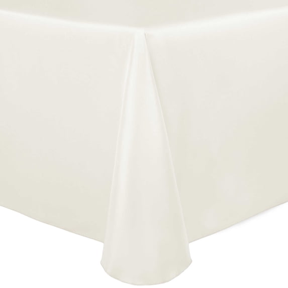 Ultimate Textile Bridal Satin 60 x 102-Inch Oval Tablecloth