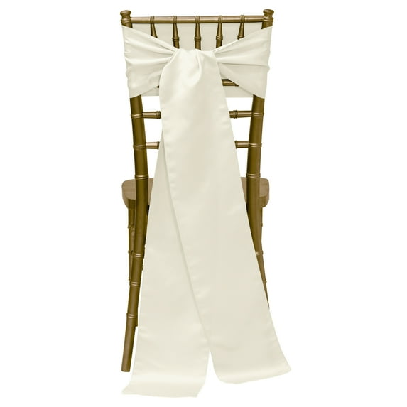 Ultimate Textile Bridal Satin 8 x 100-Inch Chair Tie Sash Duchess