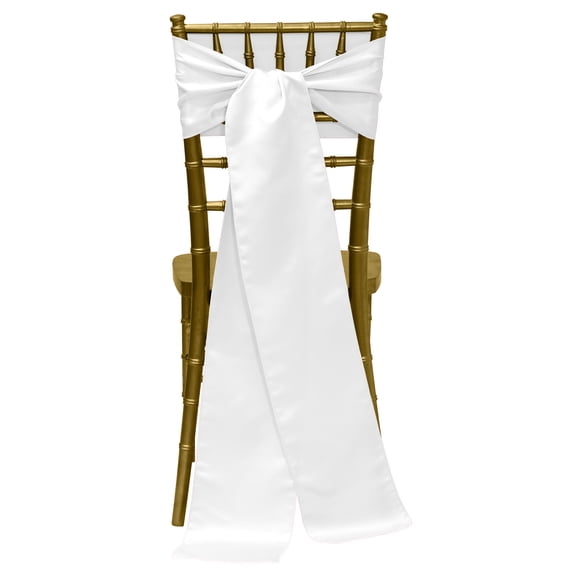 Ultimate Textile Bridal Satin 8 x 100-Inch Chair Tie Sash Duchess