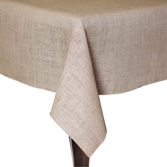 Ultimate Textile Burlap 60 x 60-Inch Square Jute Tablecloth Natural