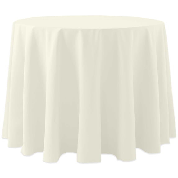 Ultimate Textile Cotton-feel 102-Inch Round Tablecloth Ivory Cream