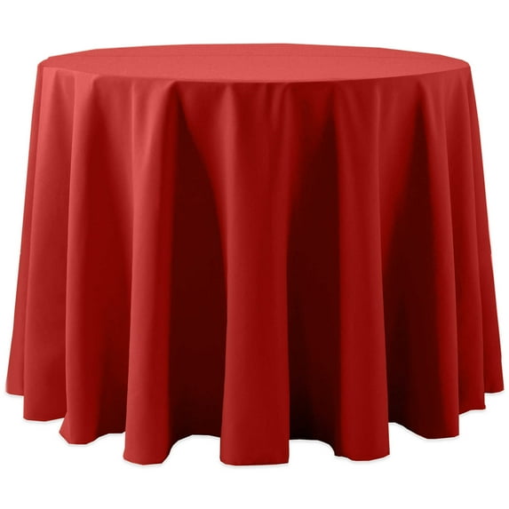 Ultimate Textile Cotton-feel 102-Inch Round Tablecloth Red