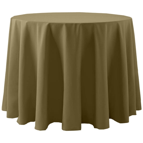 Ultimate Textile Cotton-feel 108-Inch Round Fine Dining Tablecloth