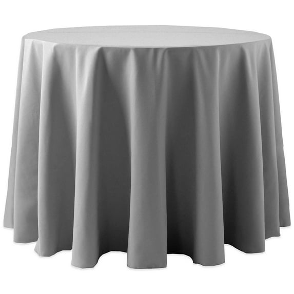 Ultimate Textile Cotton-feel 108-Inch Round Tablecloth Grey