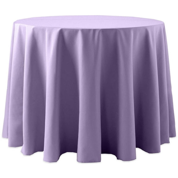 Ultimate Textile Cotton-feel 108-Inch Round Tablecloth Lilac Light Purple