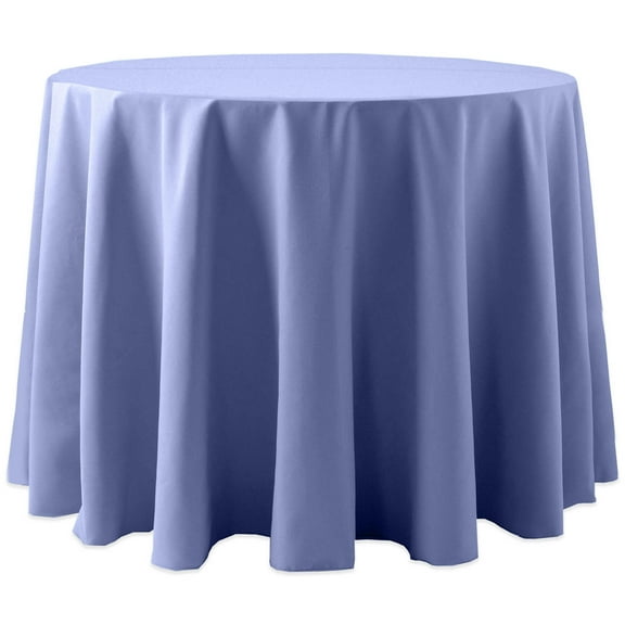 Ultimate Textile Cotton-feel 108-Inch Round Tablecloth Periwinkle Blue