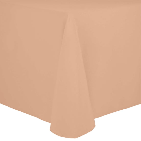 Ultimate Textile Cotton-feel 108 x 108-Inch Square Tablecloth Peach