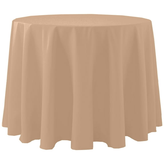 Ultimate Textile Cotton-feel 114-Inch Round Fine Dining Tablecloth