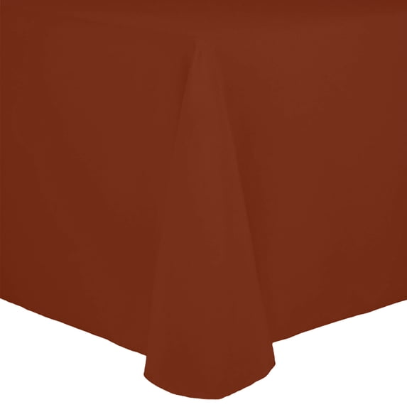 Ultimate Textile Cotton-feel 52 x 70-Inch Oval Fine Dining Tablecloth Burnt Orange