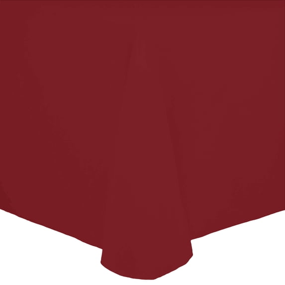 Ultimate Textile Cotton-feel 52 x 70-Inch Oval Fine Dining Tablecloth Red