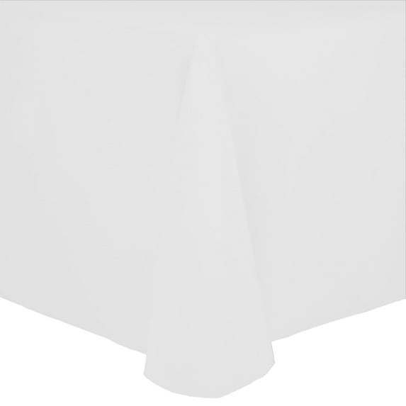 Ultimate Textile Cotton-feel 52 x 70-Inch Oval Fine Dining Tablecloth White