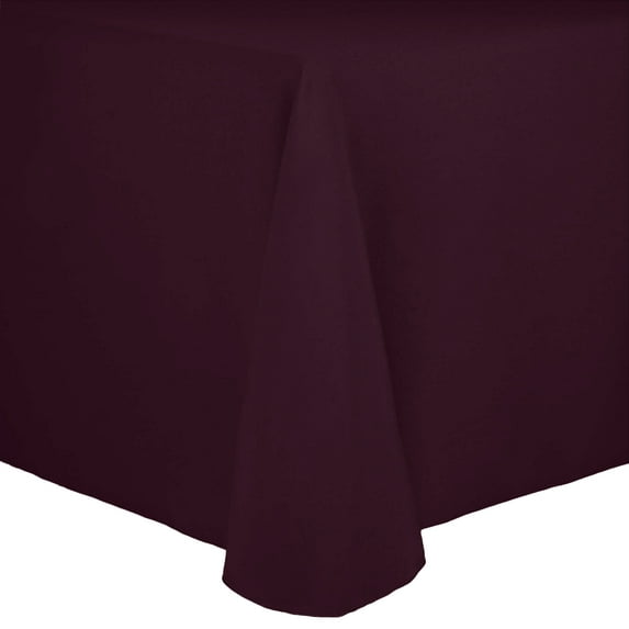 Ultimate Textile Cotton-feel 54 x 96-Inch Oval Tablecloth Burgundy Dark Red