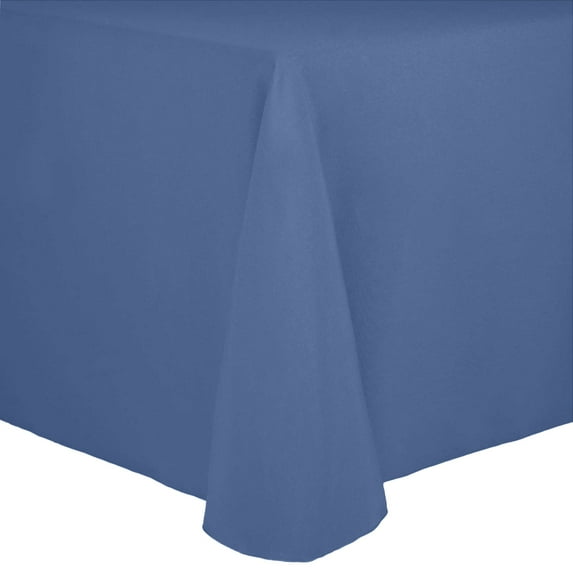 Ultimate Textile Cotton-feel 54 x 96-Inch Oval Tablecloth Periwinkle Blue