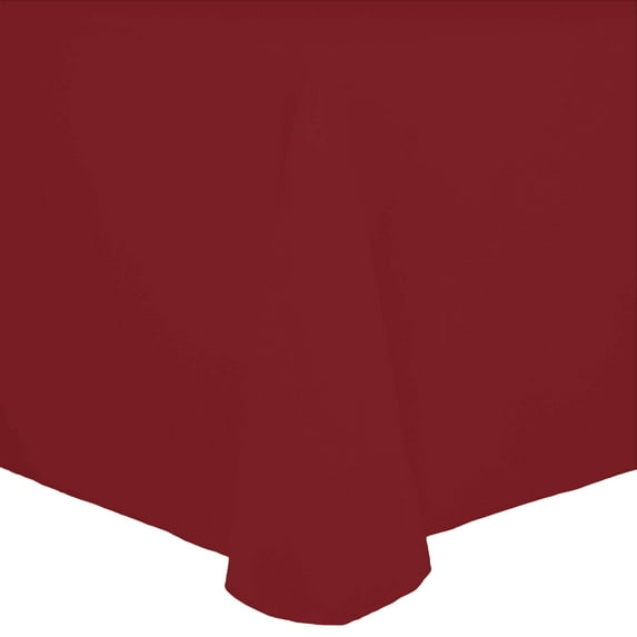 Ultimate Textile Cotton-feel 60 x 144-Inch Oval Tablecloth Red