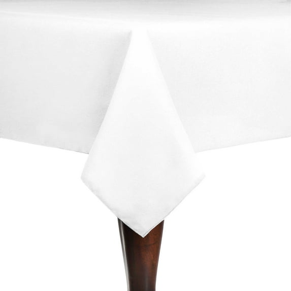 Ultimate Textile Cotton-feel 60 x 90-Inch Rectangular Tablecloth White
