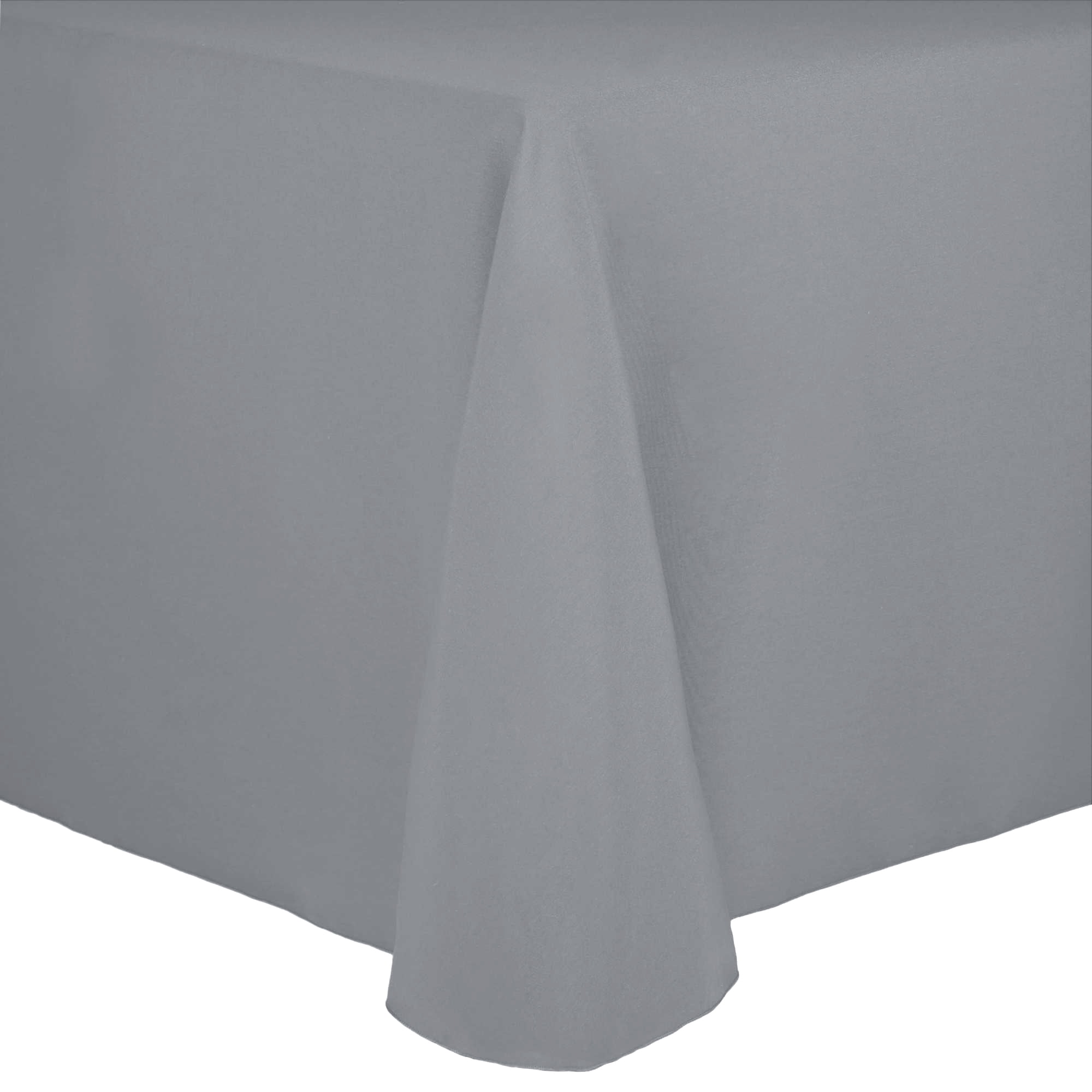 Ultimate Textile Cotton-feel 70 x 104-Inch Oval Tablecloth Grey