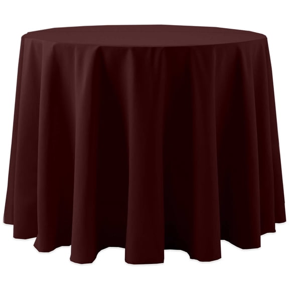Ultimate Textile Cotton-feel 84-Inch Round Tablecloth Burgundy Dark Red