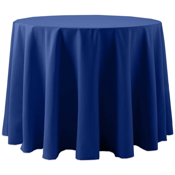 Ultimate Textile Cotton-feel 84-Inch Round Tablecloth Royal Blue