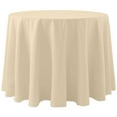 thumbnail image 1 of Ultimate Textile Cotton-feel 84-Inch Round Tablecloth Tan Beige, 1 of 3