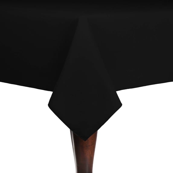 Ultimate Textile Cotton-feel 84 x 84-Inch Square Tablecloth Black