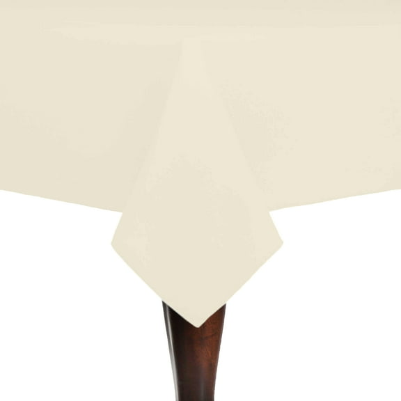 Ultimate Textile Cotton-feel 84 x 84-Inch Square Tablecloth Ivory Cream
