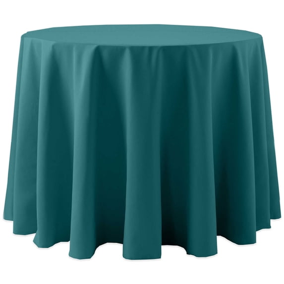 Ultimate Textile Cotton-feel 90-Inch Round Tablecloth Teal