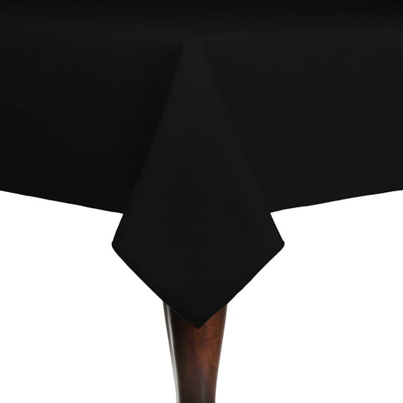 Ultimate Textile Cotton-feel 90 x 90-Inch Square Tablecloth Black