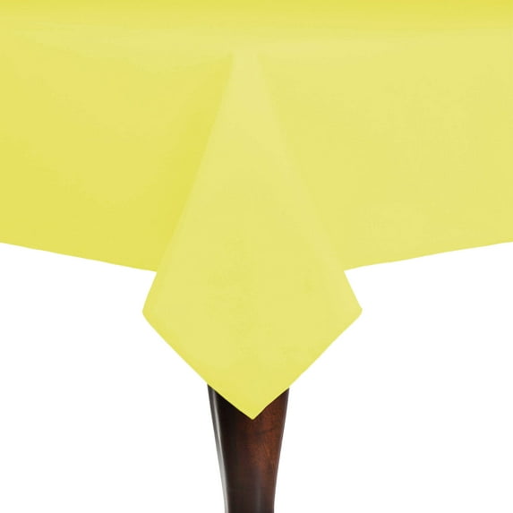 Ultimate Textile Cotton-feel 90 x 90-Inch Square Tablecloth Lemon Yellow