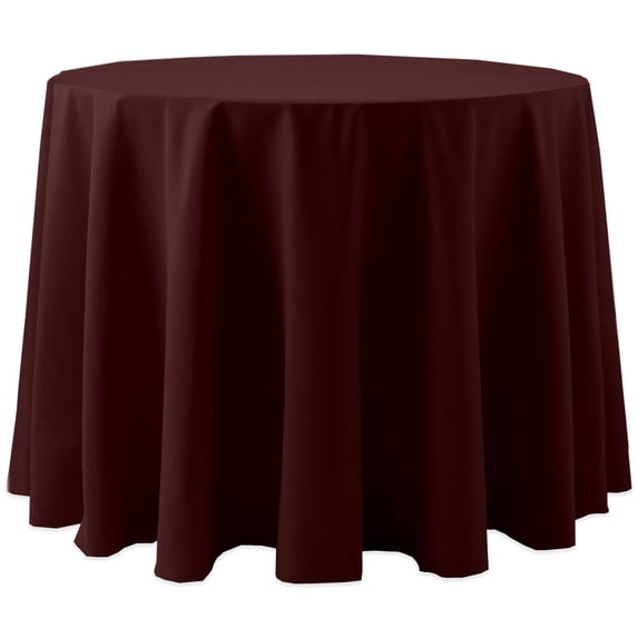 Ultimate Textile Cotton-feel 96-Inch Round Tablecloth Burgundy Dark Red