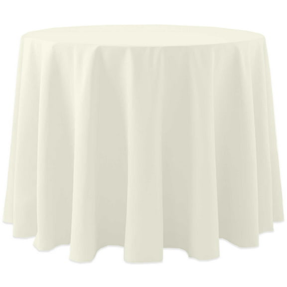 Ultimate Textile Cotton-feel 96-Inch Round Tablecloth Ivory Cream