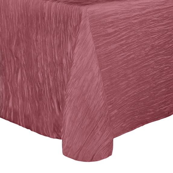 Ultimate Textile Crinkle Taffeta - Delano 120-Inch Round Tablecloth Watermelon Pink